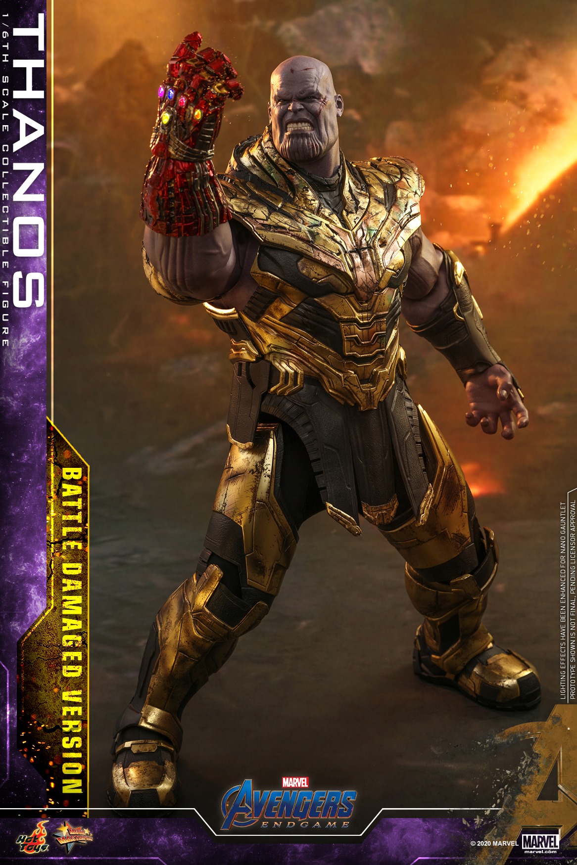 Hot Toys Marvel Avengers End Game Thanos Battle Damaged Sixth Scale Figure MMS564